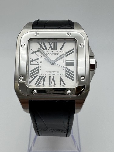 Cartier santos 100 argento - santos, xl