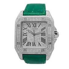 CARTIER Santos 100 XL Iced Out